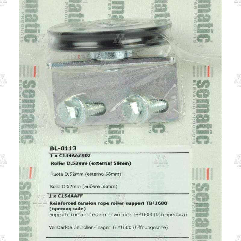 BL-0113 | SPANNSEILROLLENTRÄGERSATZ MIT ROLLEN