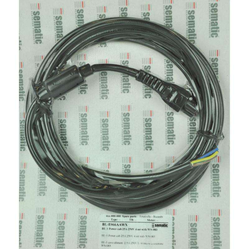 BL-E066AAWX02 | 1 X STROMKABEL FÜR SDS CONTROLLER 2,5A 250V L=4MT MIT WS-083 STECKER